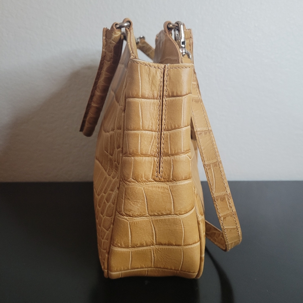 Furla Croc Satchel genuine leather made In Italy - Picture 5 of 16
